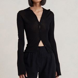 Y2K Women’s Shirt Flared Long Sleeve Button Up Cardigan